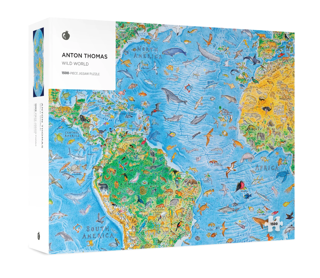 Anton Thomas Wild World 1500 piece jigsaw puzzle — The Map Center